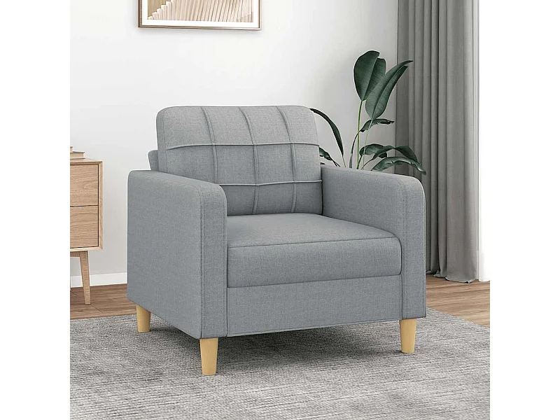 Fauteuil Gris clair 60 cm Tissu