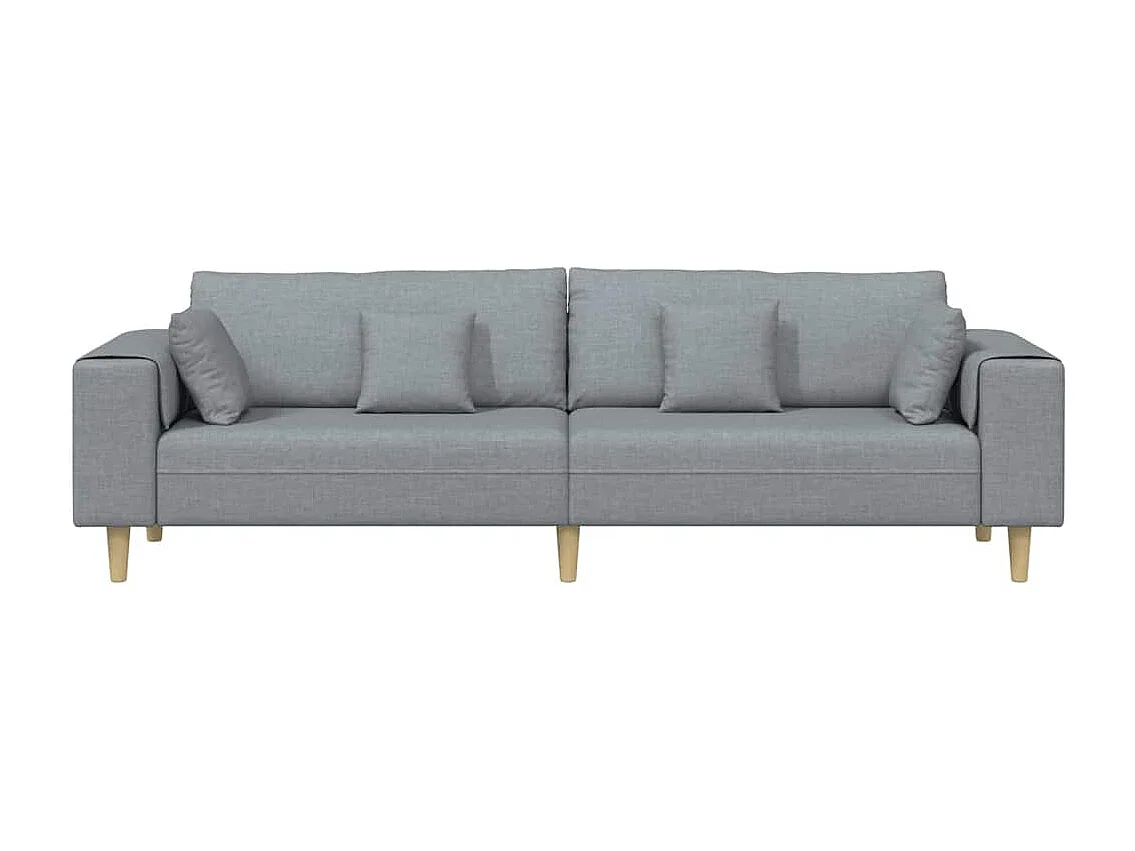 Sofa en tissu avec coussin Gris clair 208 cm tissu