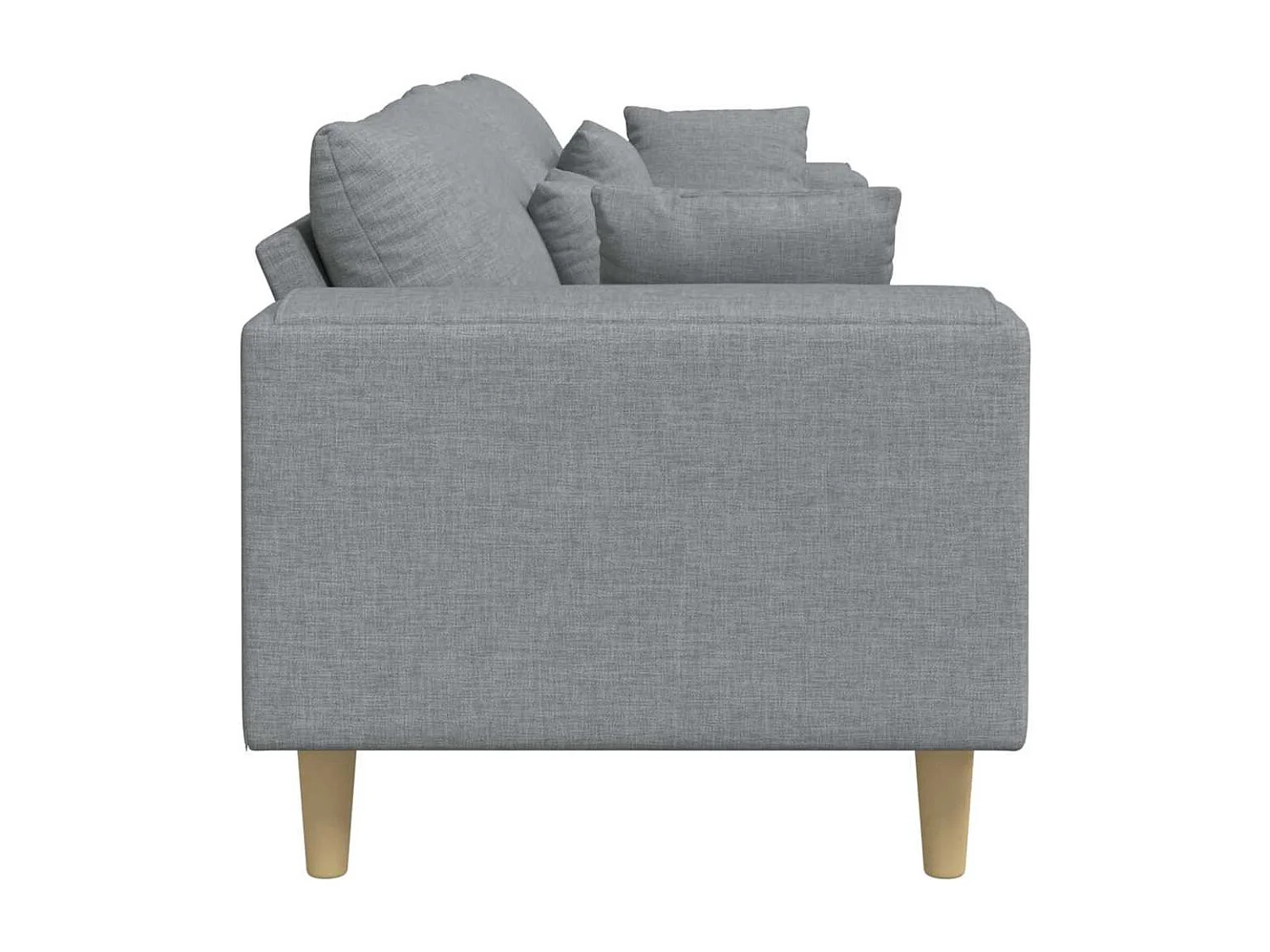 Sofa en tissu avec coussin Gris clair 208 cm tissu