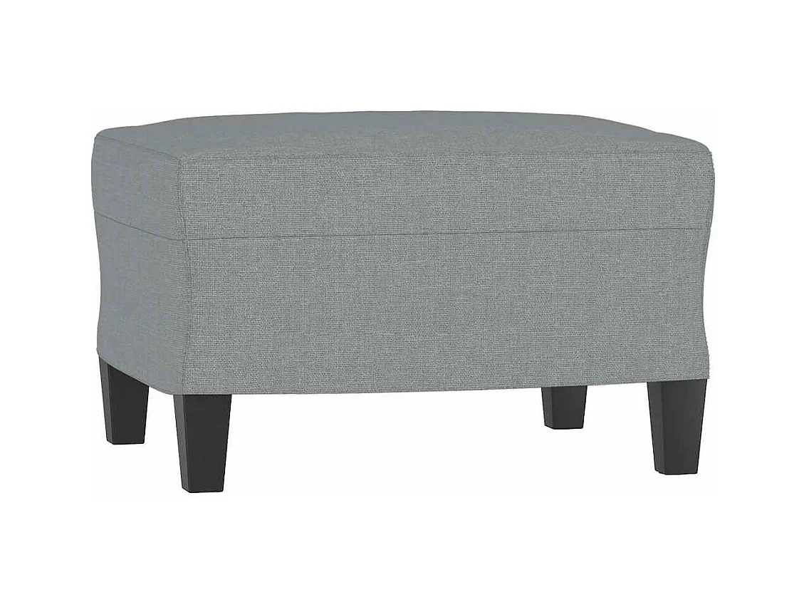 Set di divani 3 pezzi con cuscini in tessuto grigio chiaro