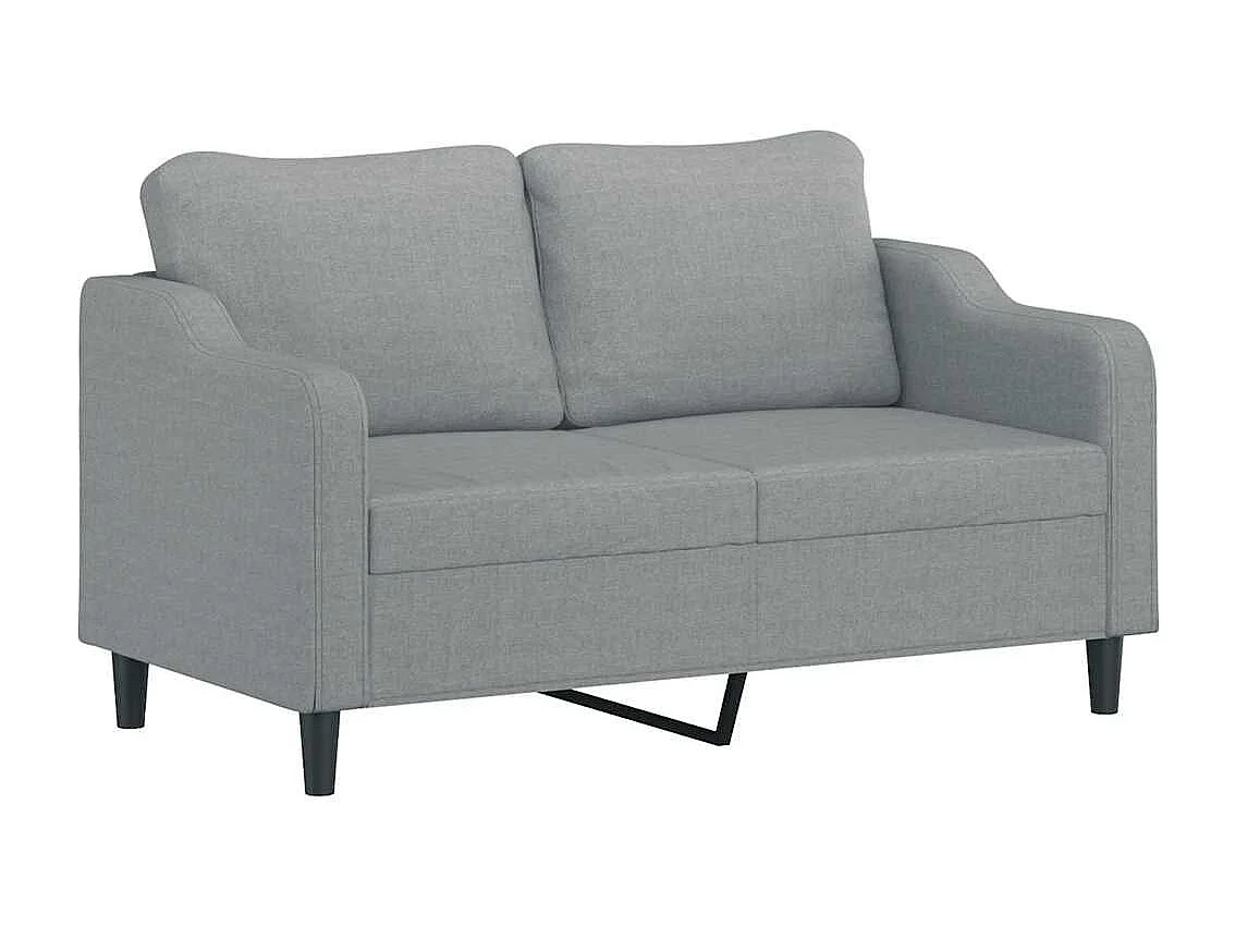 Ensemble de canapés 3 pcs coussins gris clair tissu