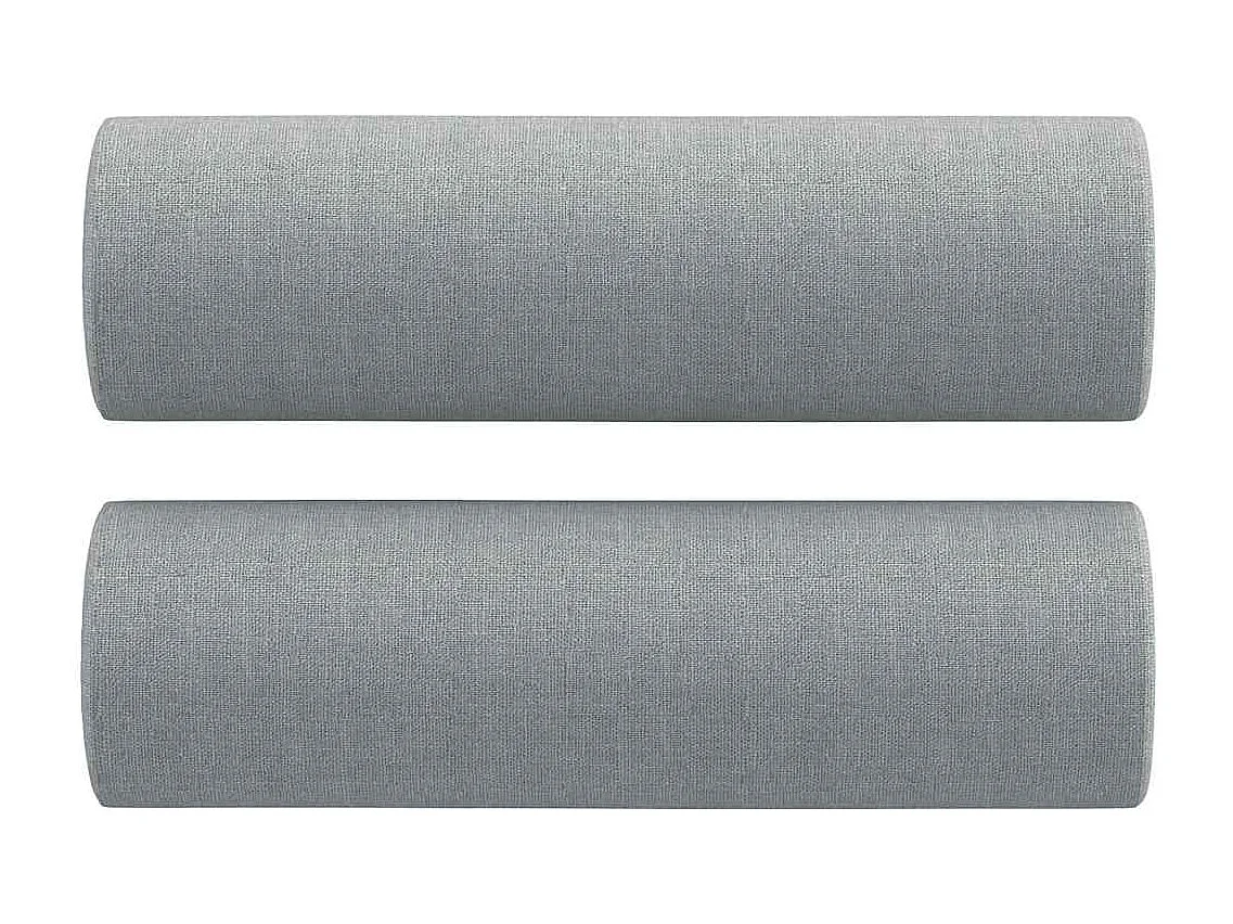 Ensemble de canapés 3 pcs coussins gris clair tissu