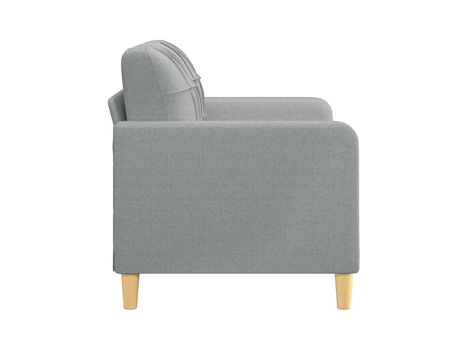 Divano 2 posti Grigio chiaro 120 cm Tessuto