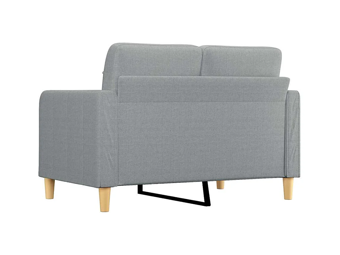 Divano 2 posti Grigio chiaro 120 cm Tessuto