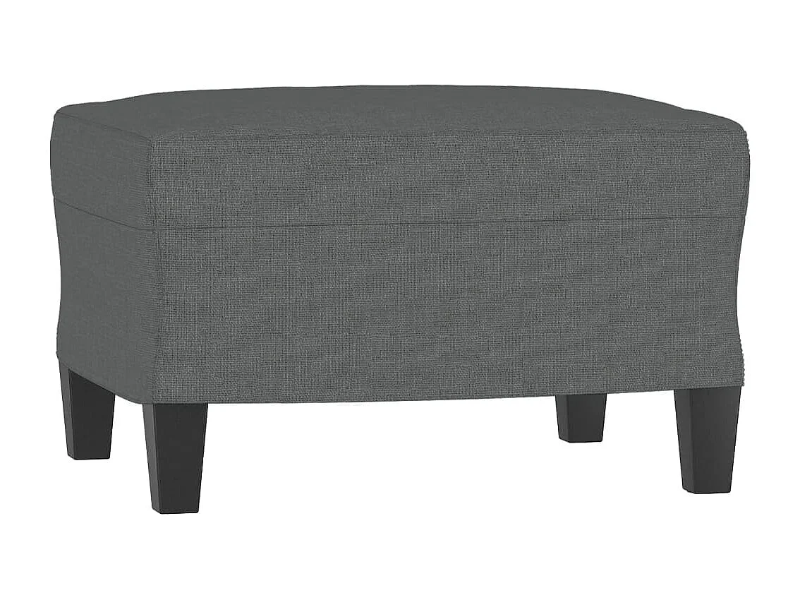 3-teiliges Sofaset mit Kissen, dunkelgrauer Stoff