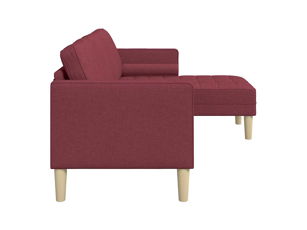 Set divano rosso vino 173 x 131 x 67 cm tessuto