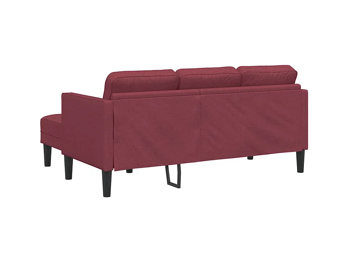Set divano rosso vino 173 x 131 x 67 cm tessuto