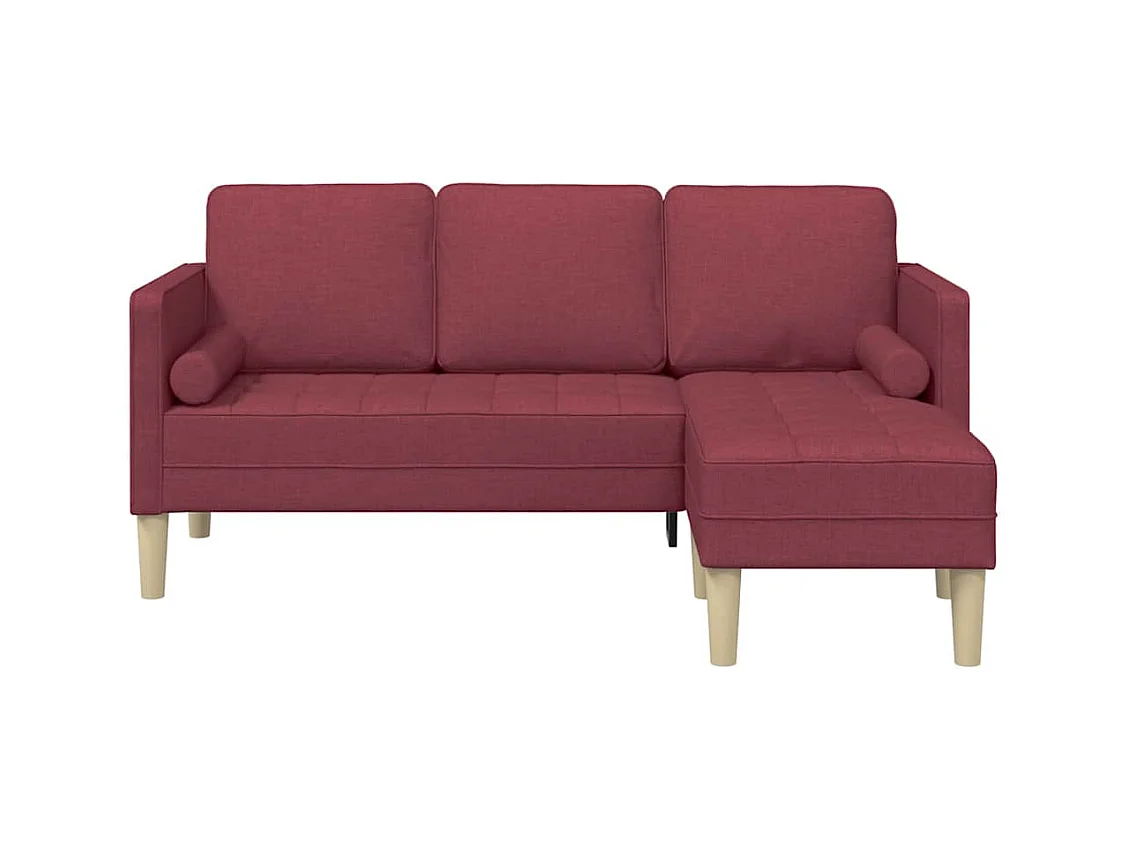 Wijnrode bankstel 173 x 131 x 67 cm stof