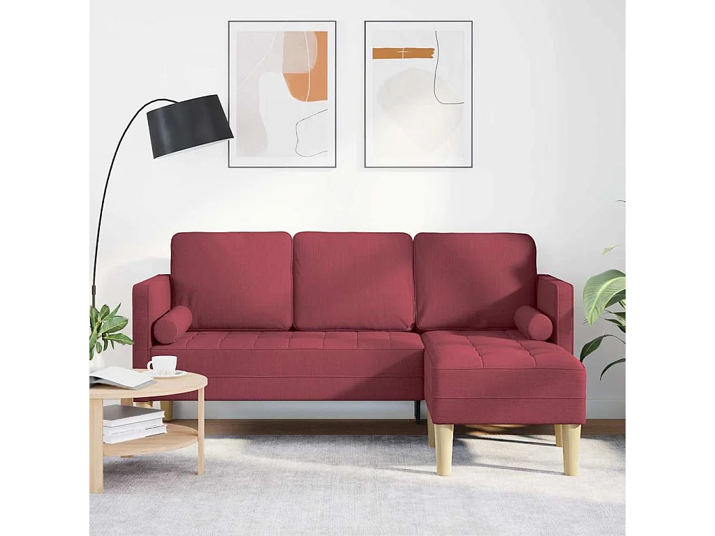 Ensemble de Canapés Rouge vin 173 x 131 x 67 cm tissu