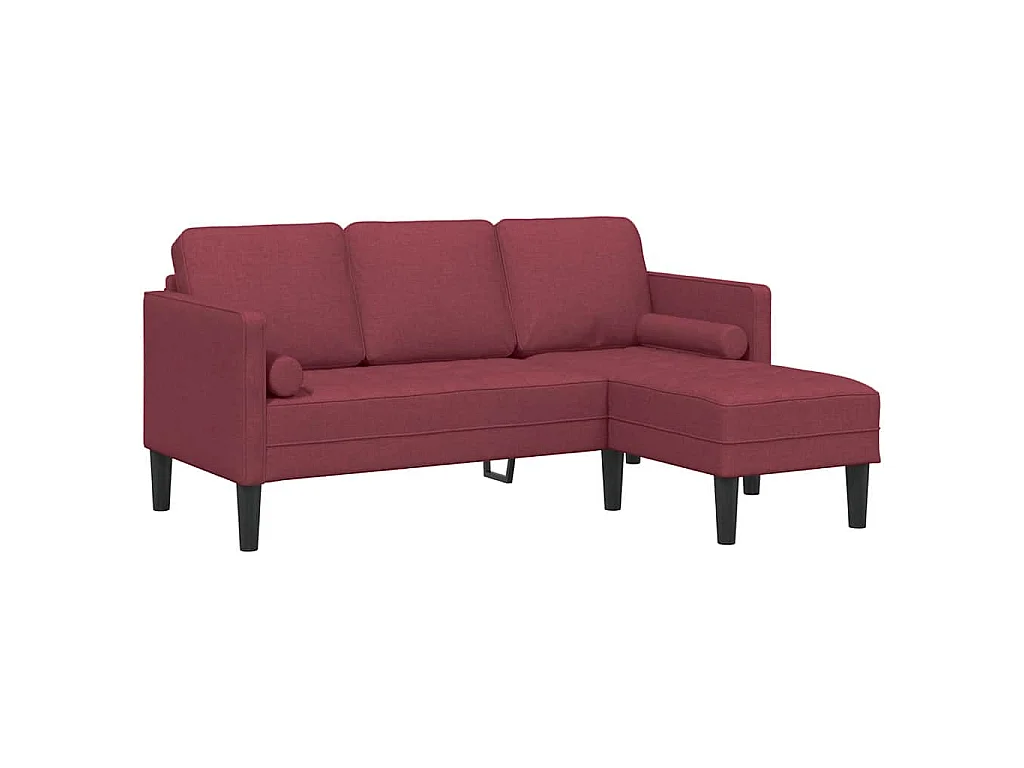 Ensemble de Canapés Rouge vin 173 x 131 x 67 cm tissu