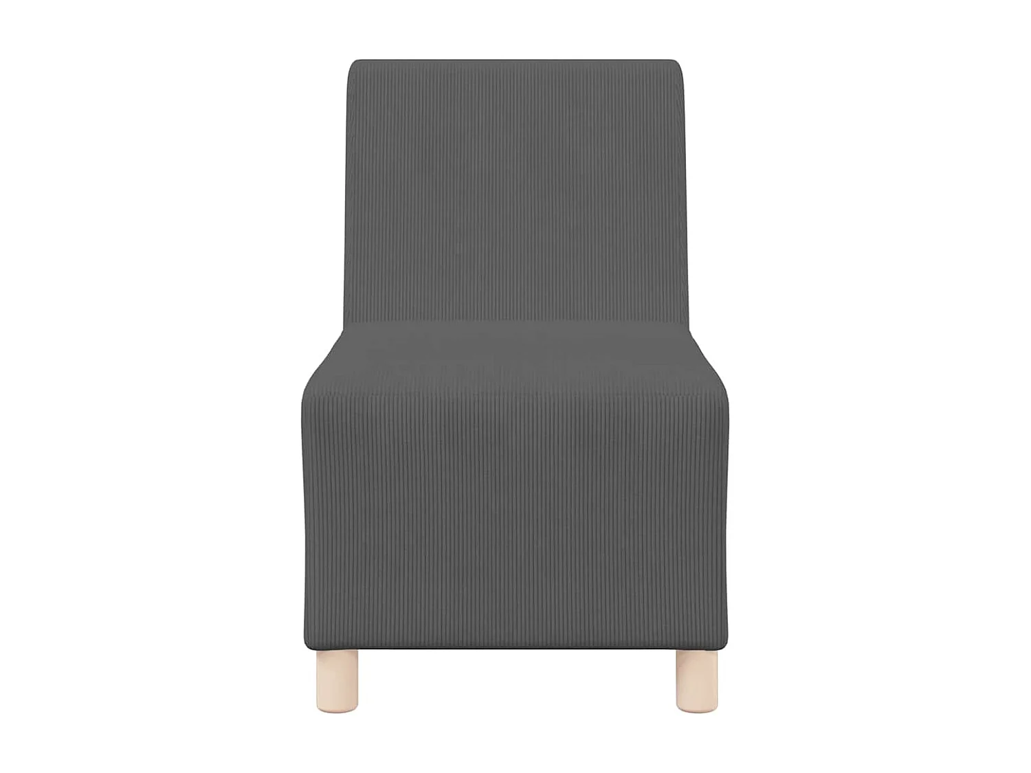 Unité de Sofa Modulaire Sans Accoudoirs 3 pcs Gris foncé