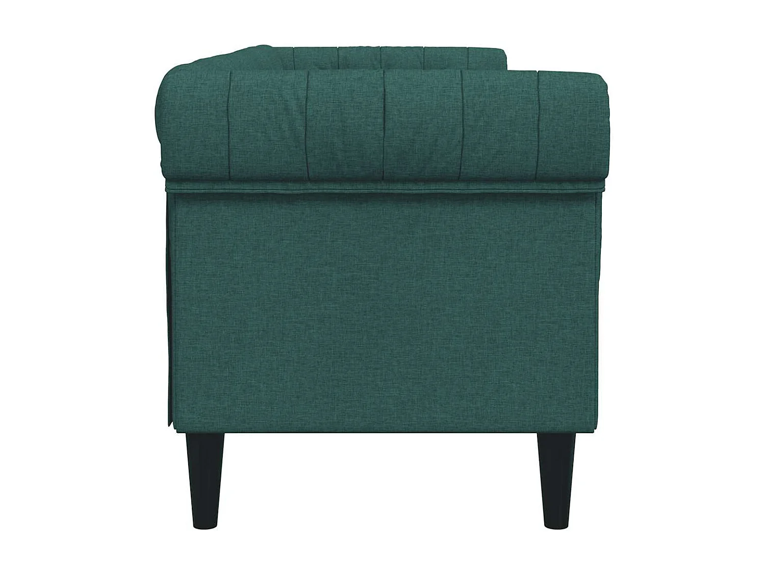 Canapé Chesterfield 3 places vert foncé tissu