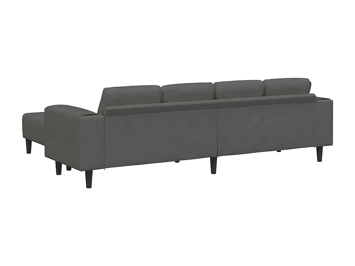 Sofa en tissu avec coussin Gris foncé Tissu en velours côtelé