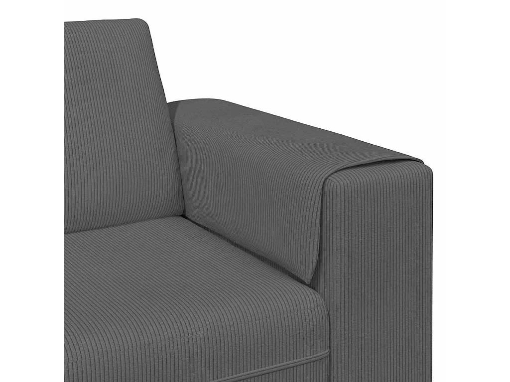 Sofa en tissu avec coussin Gris foncé Tissu en velours côtelé