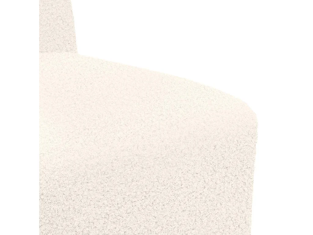 Canapé modulaire sans accoudoirs Crème 55 cm Tissu imitation laine bouclée