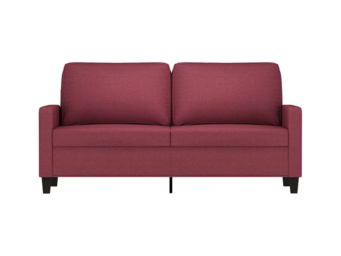 2-Sitzer-Sofa Burgunderrot 140 cm Stoff