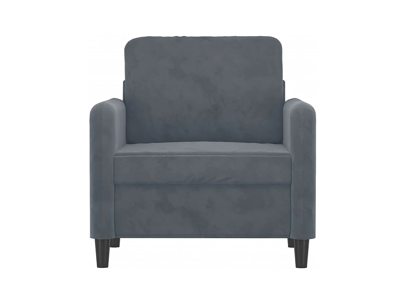 Donkergrijze fauteuil 60 cm fluweel