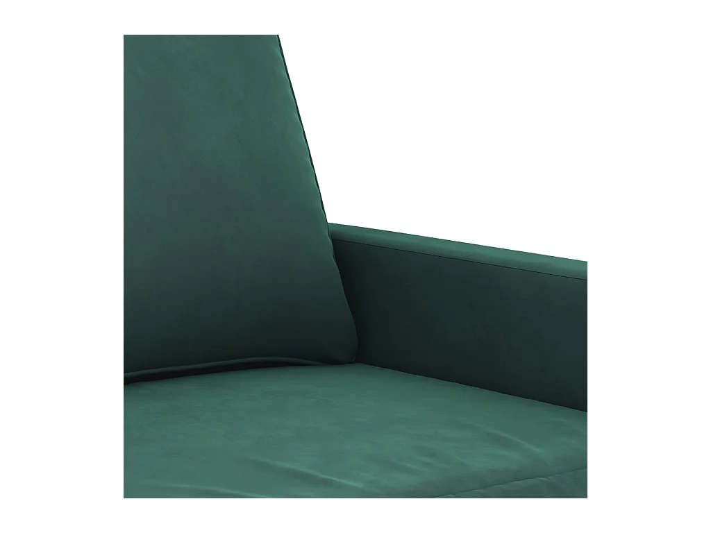 Donkergroene 2-zitsbank 140 cm fluweel