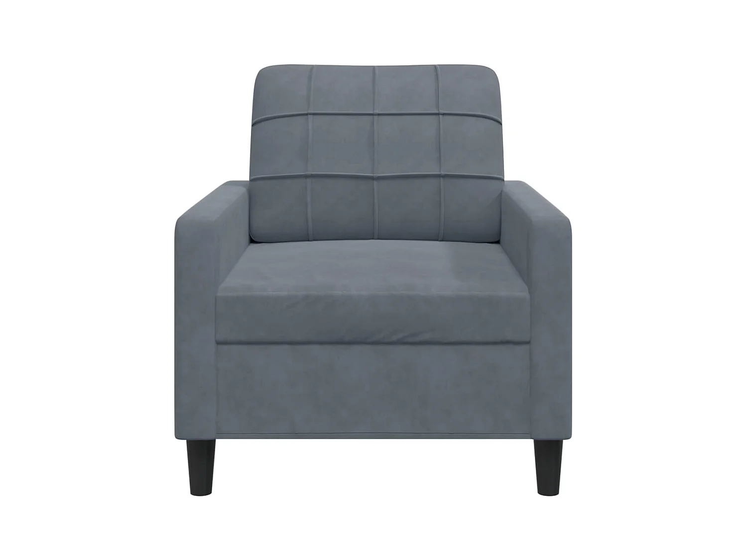 Donkergrijze fauteuil 60 cm fluweel