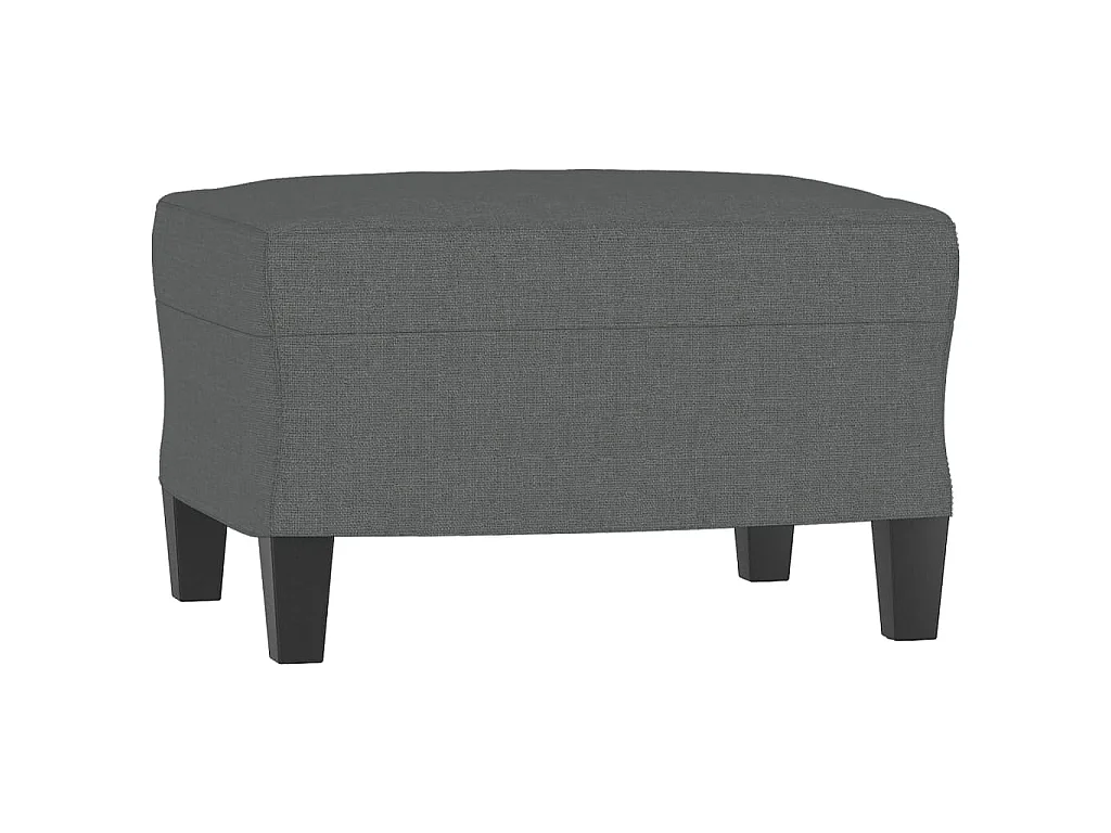Set di divani 3 pezzi con cuscini in tessuto grigio scuro