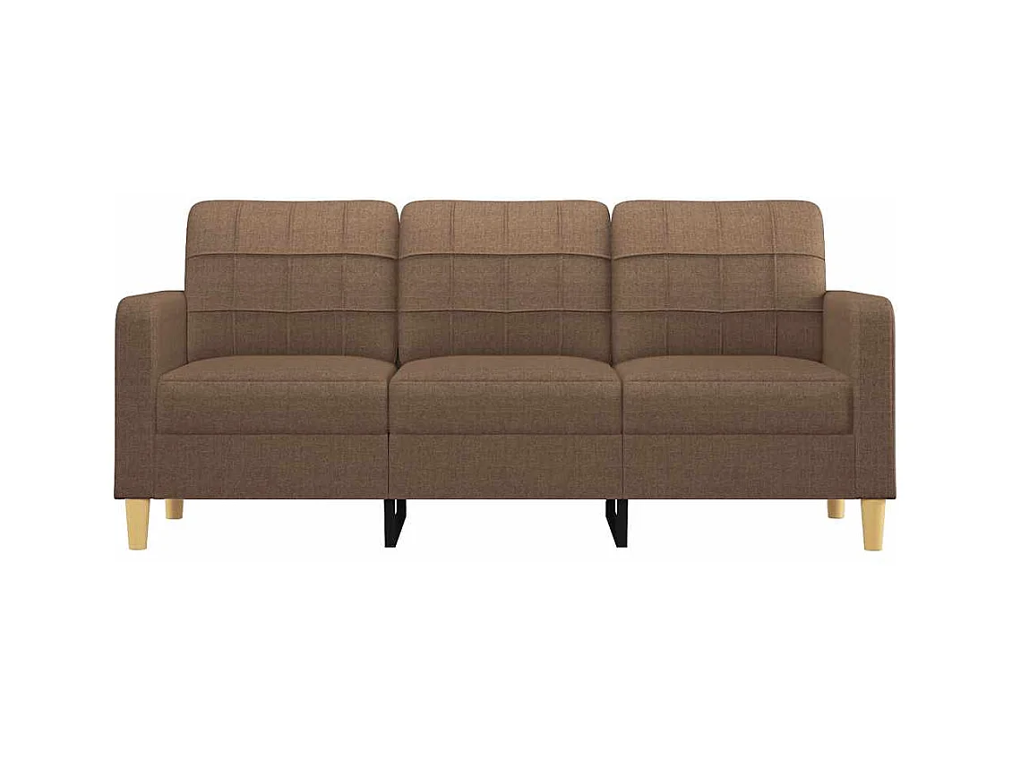 3-Sitzer-Sofa Braun 180 cm Stoff