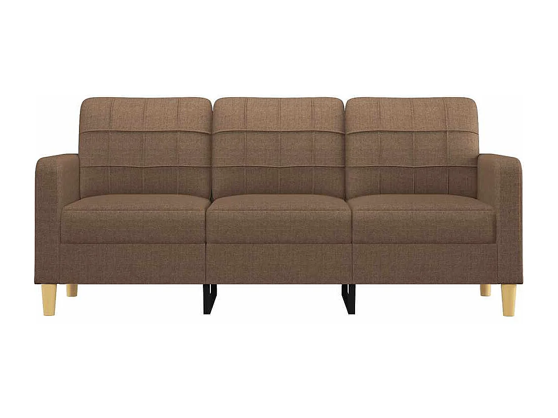 Divano 3 posti Marrone 180 cm Tessuto