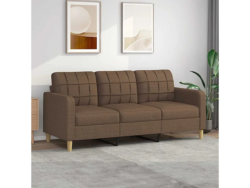 3-Sitzer-Sofa Braun 180 cm Stoff