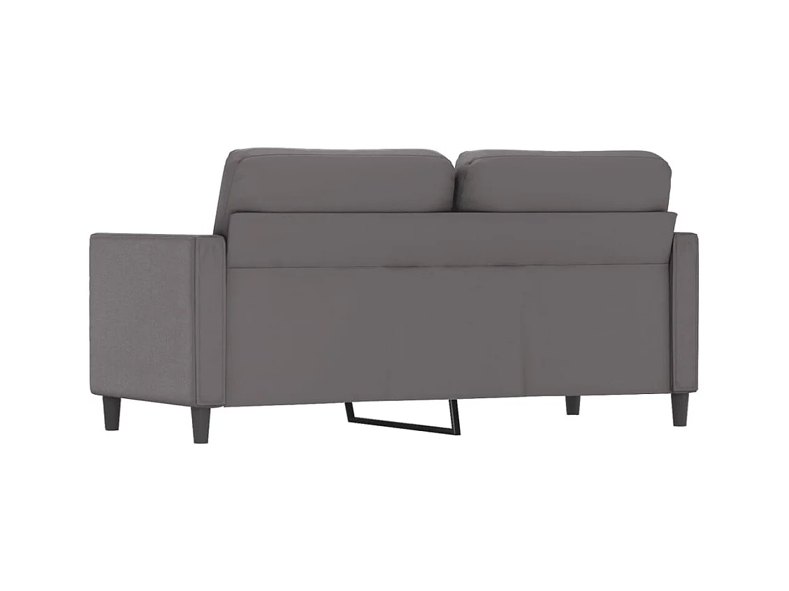 2-Sitzer-Sofa Grau 140 cm Kunstleder