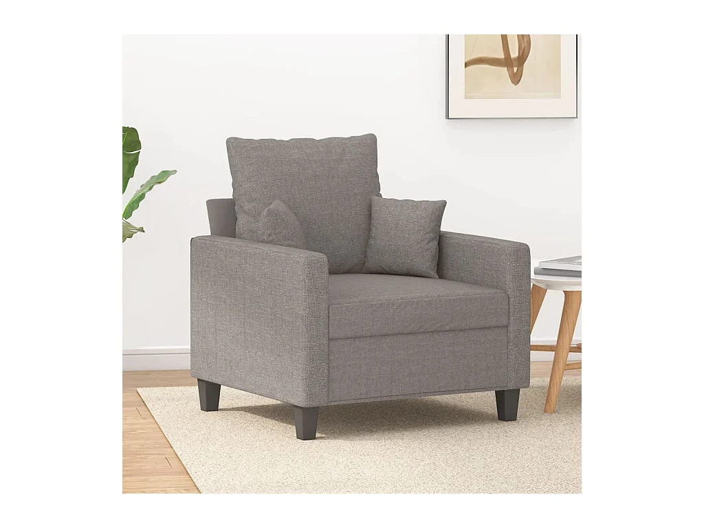 Fauteuil Taupe 60 cm Tissu