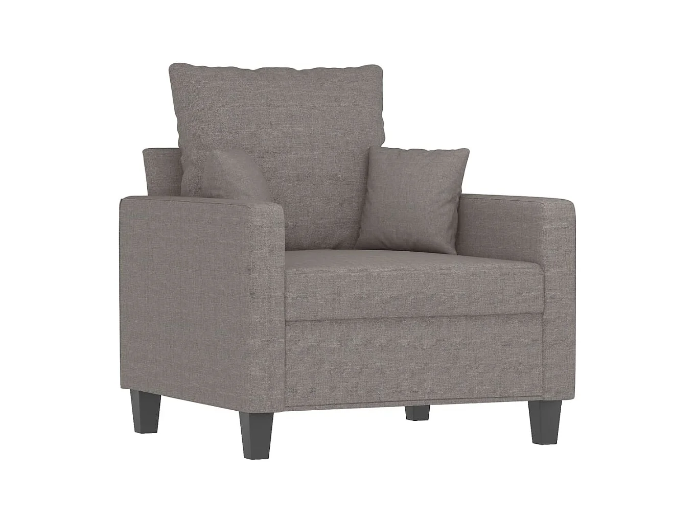 Fauteuil Taupe 60 cm Tissu