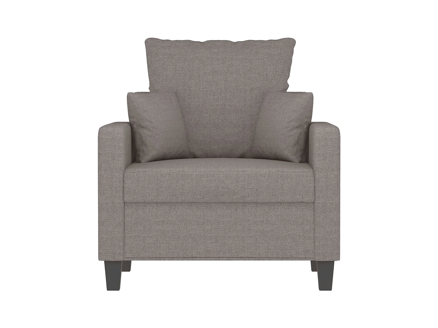 Fauteuil Taupe 60 cm Tissu