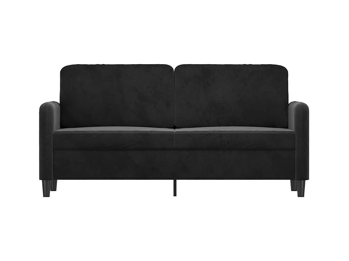 2-zitsbank Zwart 140 cm Fluweel
