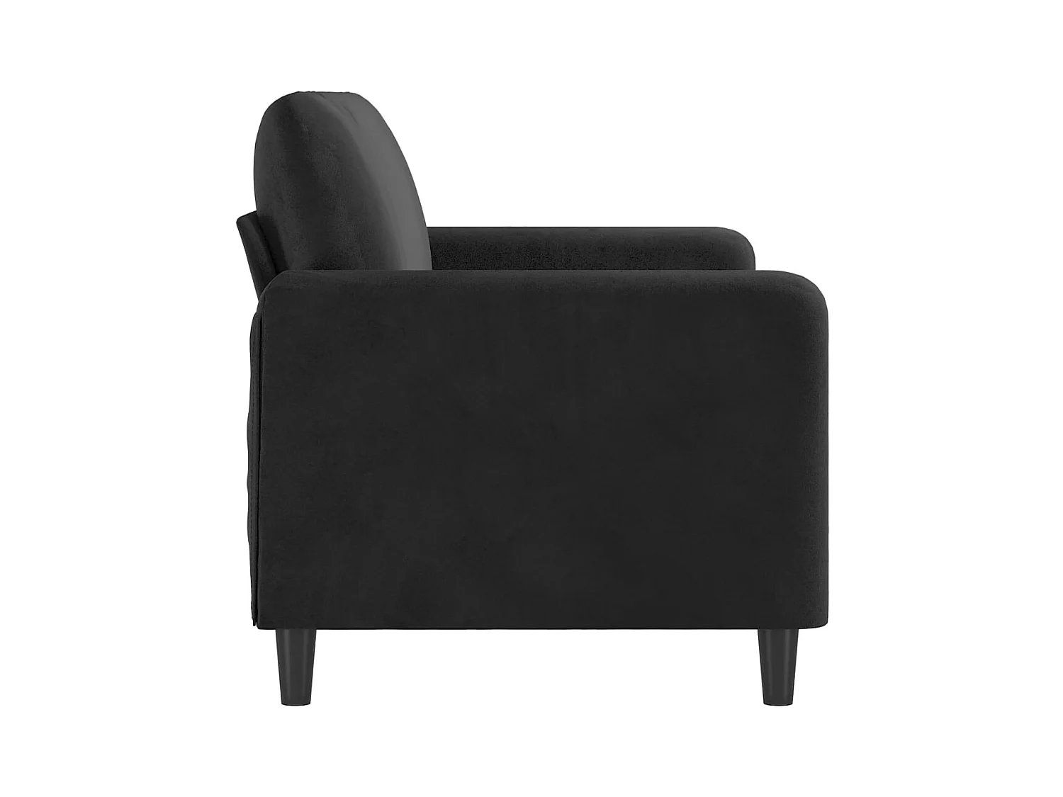 2-zitsbank Zwart 140 cm Fluweel