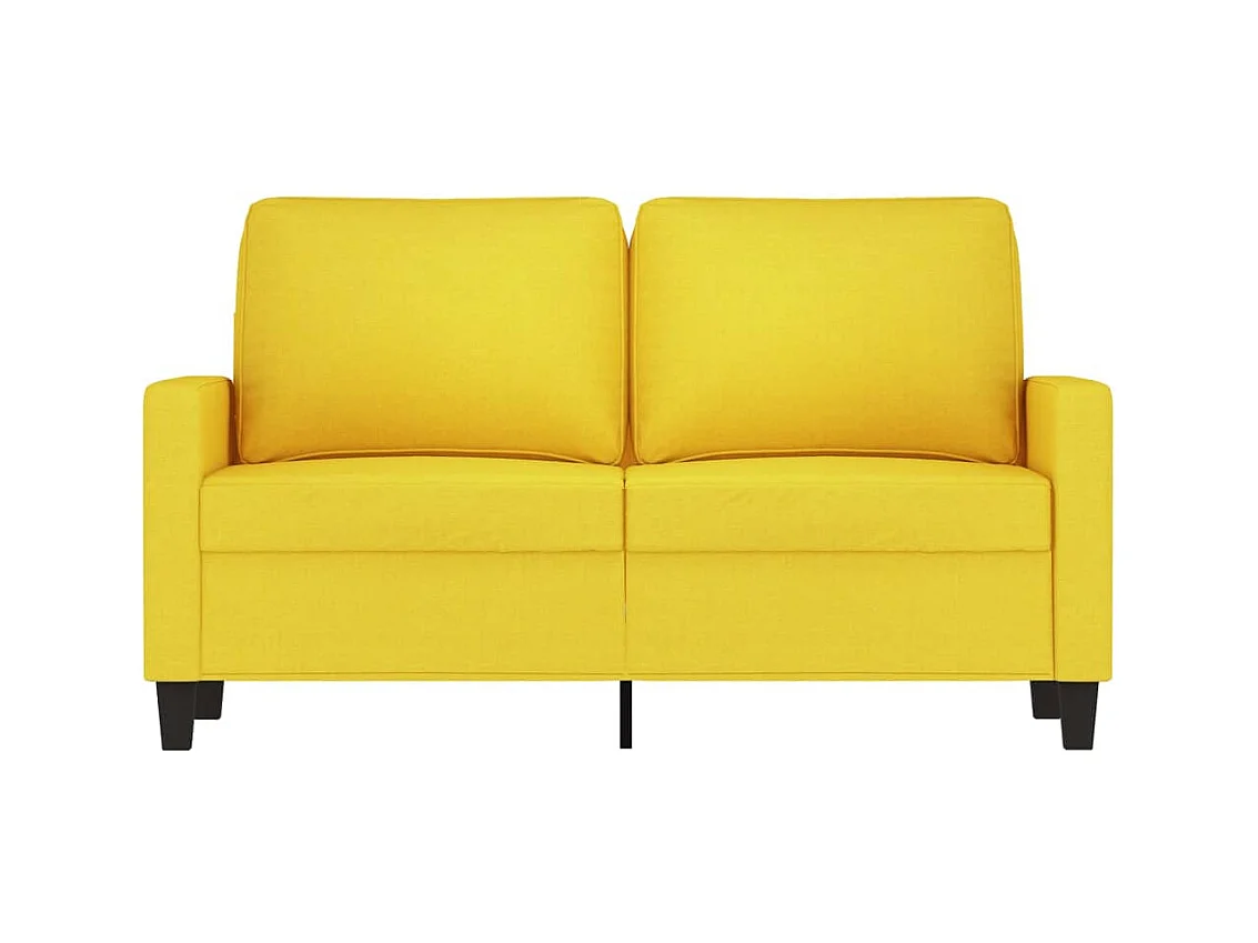 Sofá 2 plazas Amarillo claro 120 cm Tela