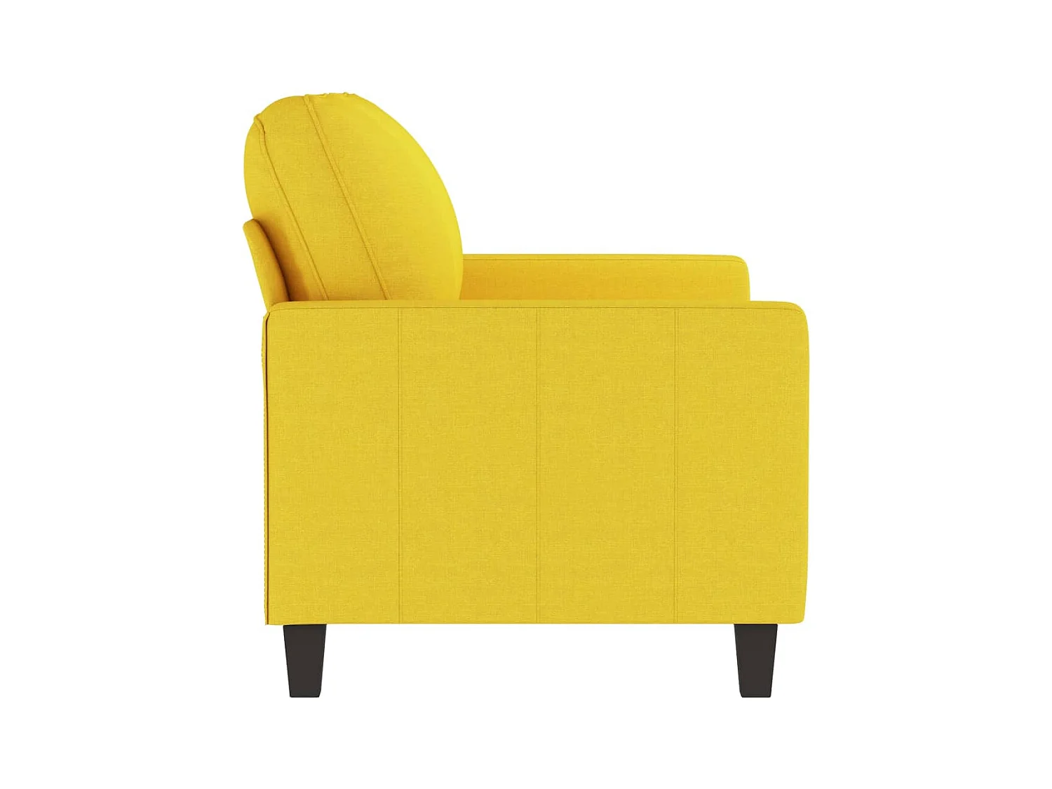 Sofá 2 plazas Amarillo claro 120 cm Tela