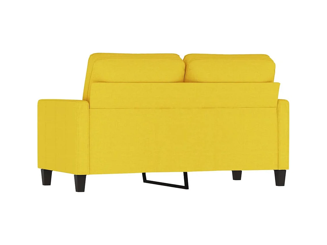 Sofá 2 plazas Amarillo claro 120 cm Tela