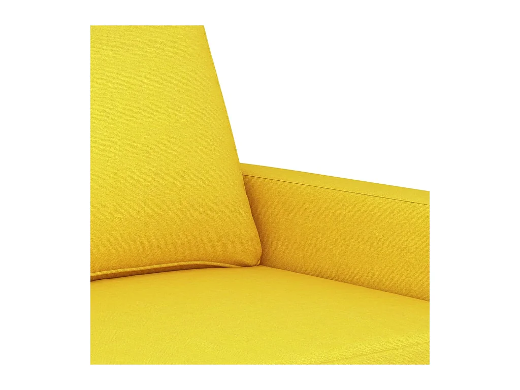 Sofá 2 plazas Amarillo claro 120 cm Tela