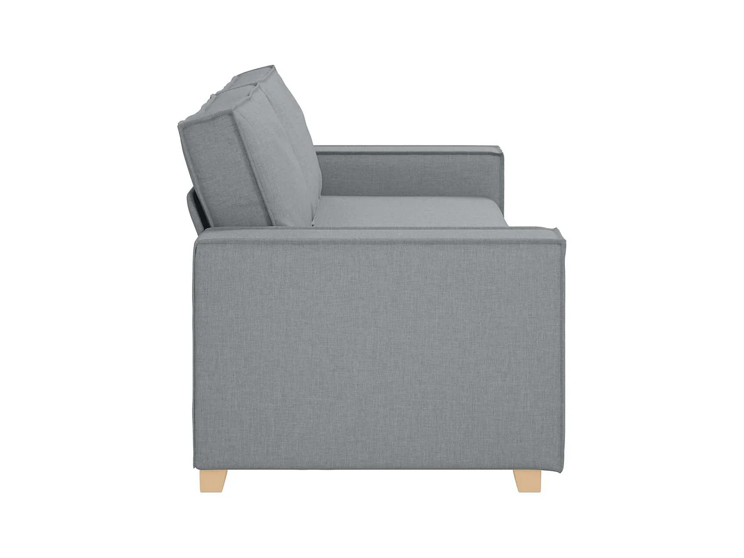 3-Sitzer-Sofa Hellgrau 180 cm Stoff