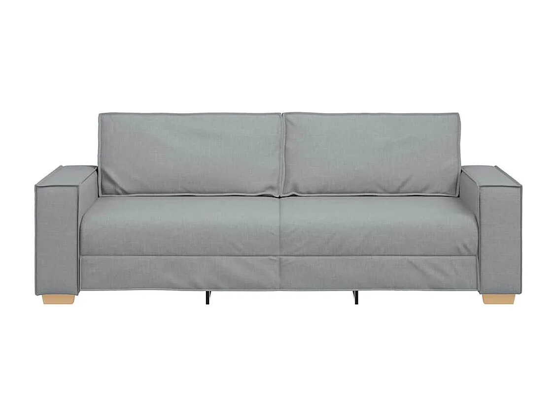 Canapé 3 places Gris clair 180 cm Tissu
