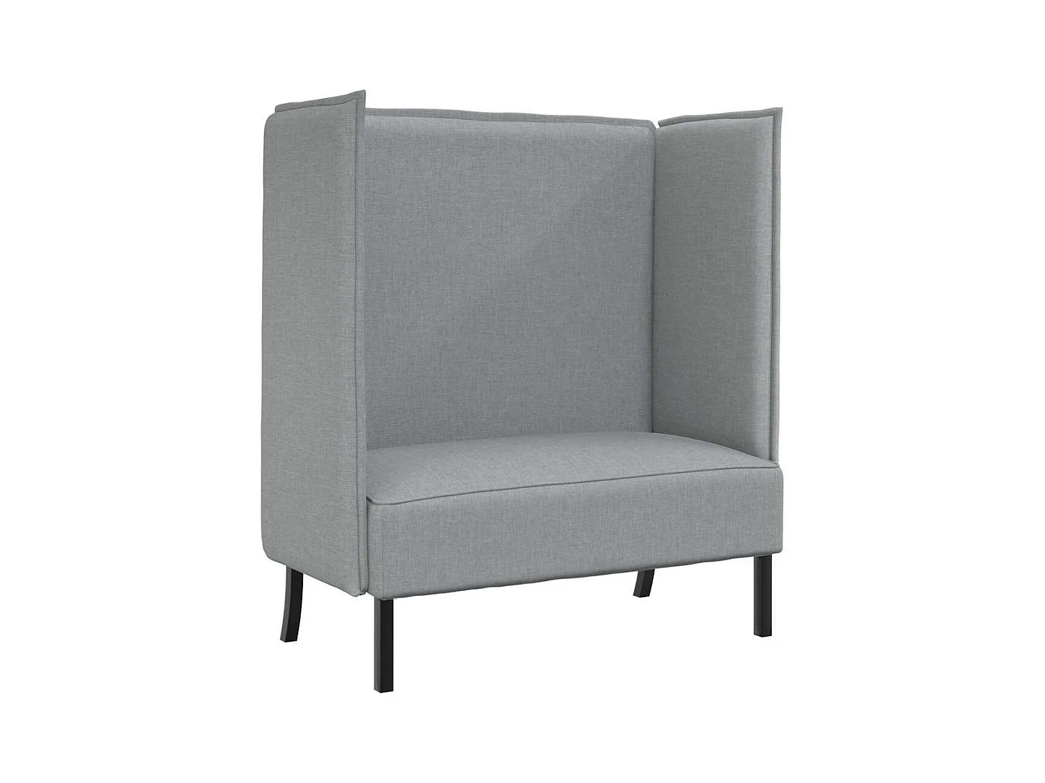 Canapé à Haut Dossier Gris clair 109 x 56 x 121 cm tissu