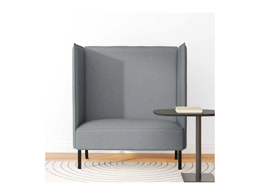 Canapé à Haut Dossier Gris clair 109 x 56 x 121 cm tissu