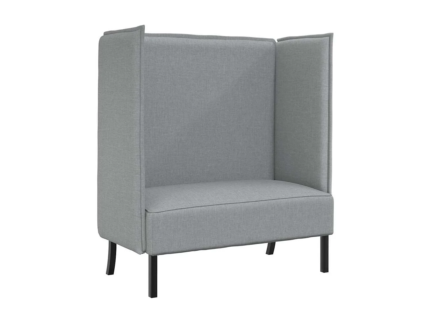 Canapé à Haut Dossier Gris clair 109 x 56 x 121 cm tissu