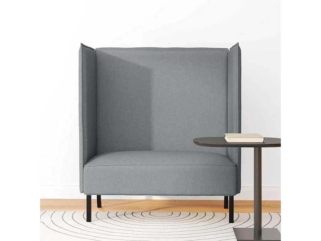 Canapé à Haut Dossier Gris clair 109 x 56 x 121 cm tissu