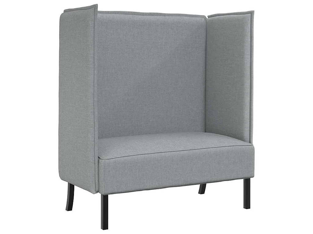 Canapé à Haut Dossier Gris clair 109 x 56 x 121 cm tissu