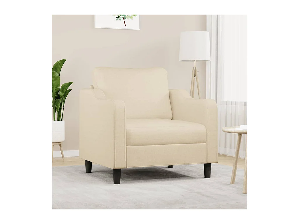 Crèmekleurige fauteuil 60 cm stof