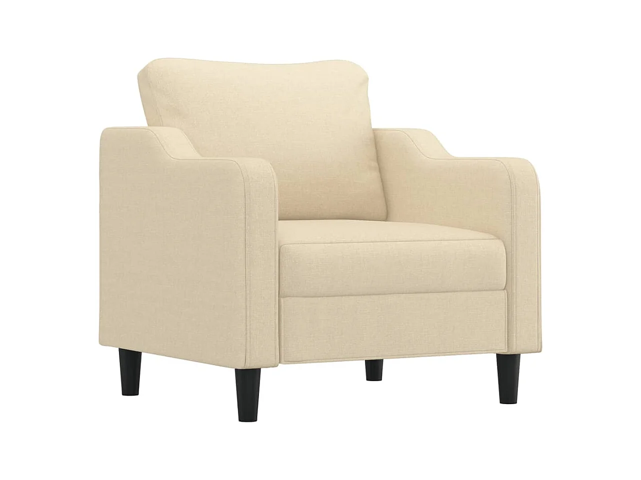 Crèmekleurige fauteuil 60 cm stof