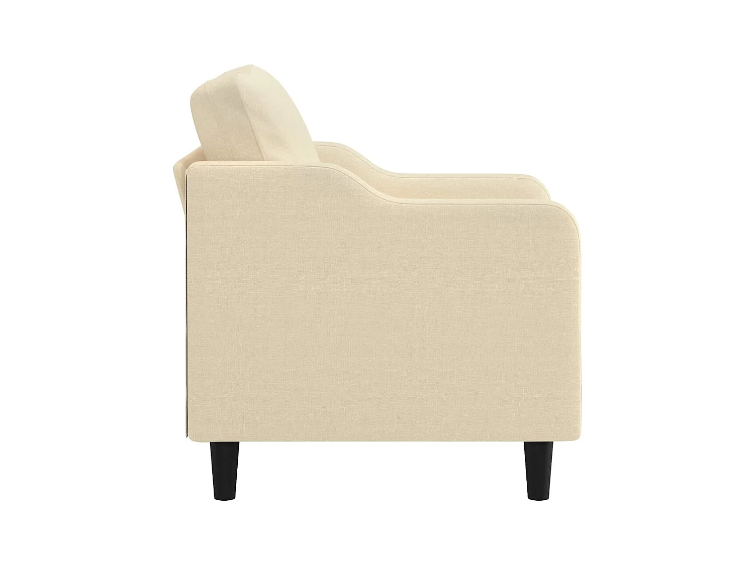 Crèmekleurige fauteuil 60 cm stof