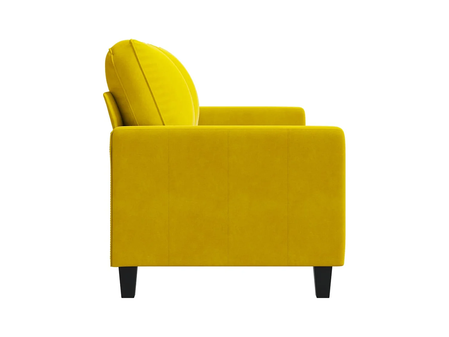 Divano 2 posti Giallo 140 cm Velluto