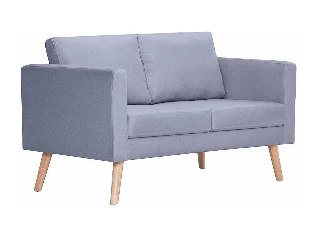 Ensemble de canapés à 2 places et à 3 places Tissu Gris clair