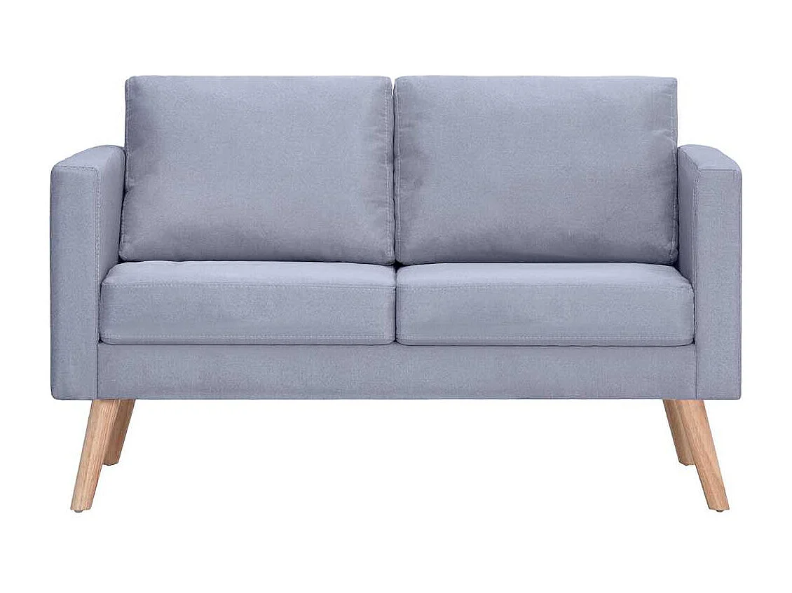 Ensemble de canapés à 2 places et à 3 places Tissu Gris clair